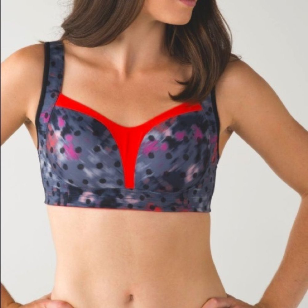lululemon athletica Red and Gray Sports Bra
